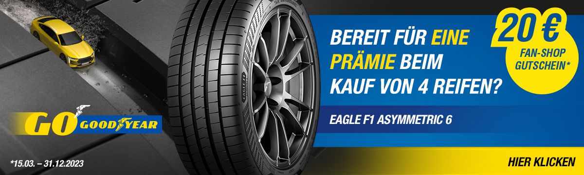 20,-€ Prämie beim Kauf von 4 Goodyear Sommerreifen sichern